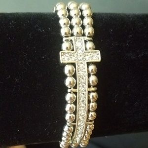 Beaded Cross Bracelet